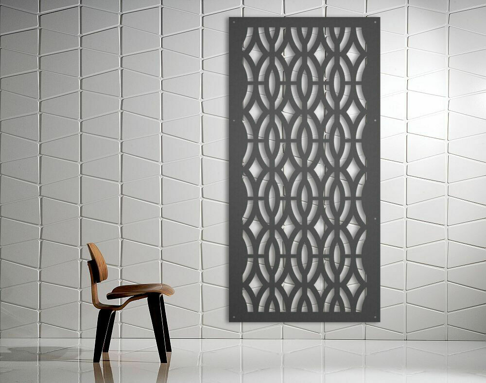 Ellipses Design Laser Cut Decorative Metal Screen, Material: 3MM ALUMINIUM, Size: 1200X600MM