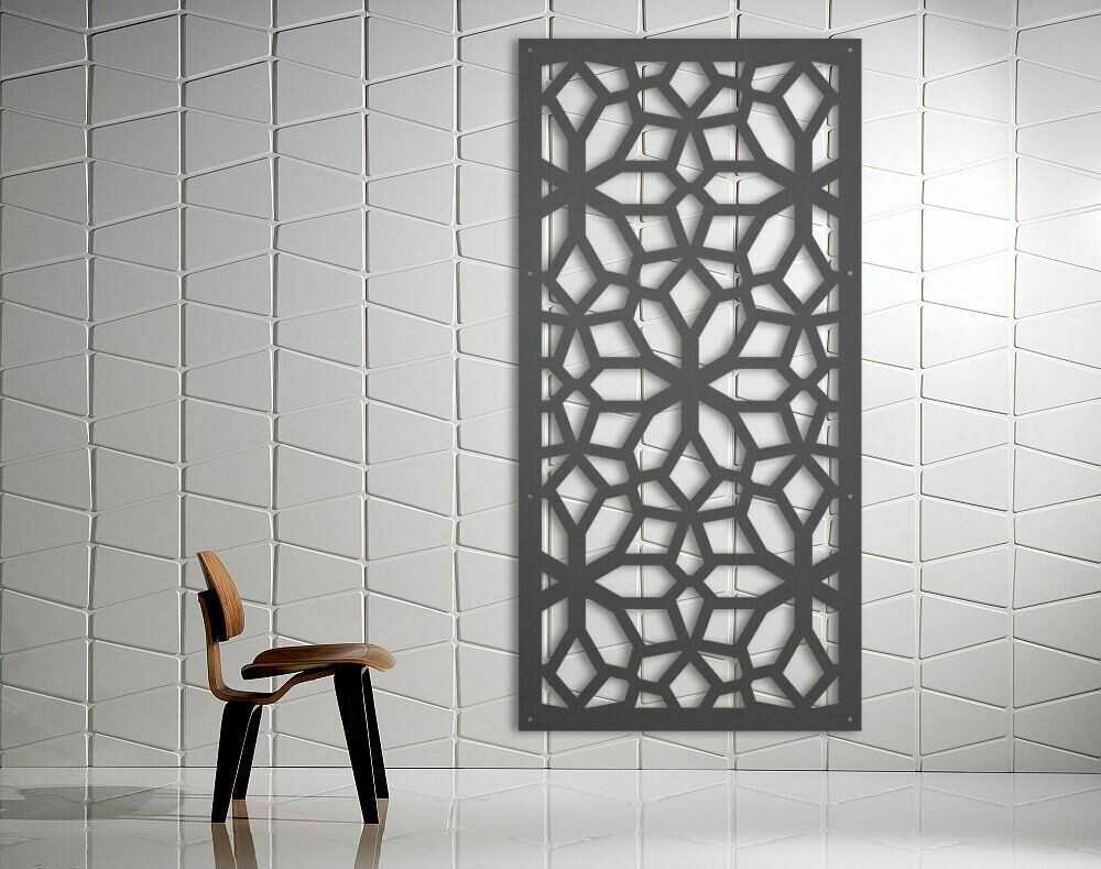 Snowflake  Design Laser Cut Decorative Metal Screen, Material: 3MM ALUMINIUM, Size: 1200X600MM