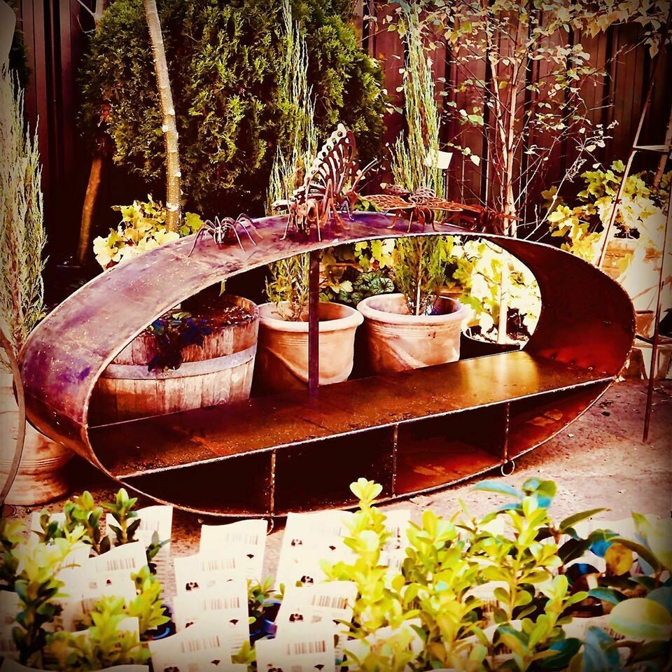 Wood Stacker "Oval" Corten Steel 1800x750x400