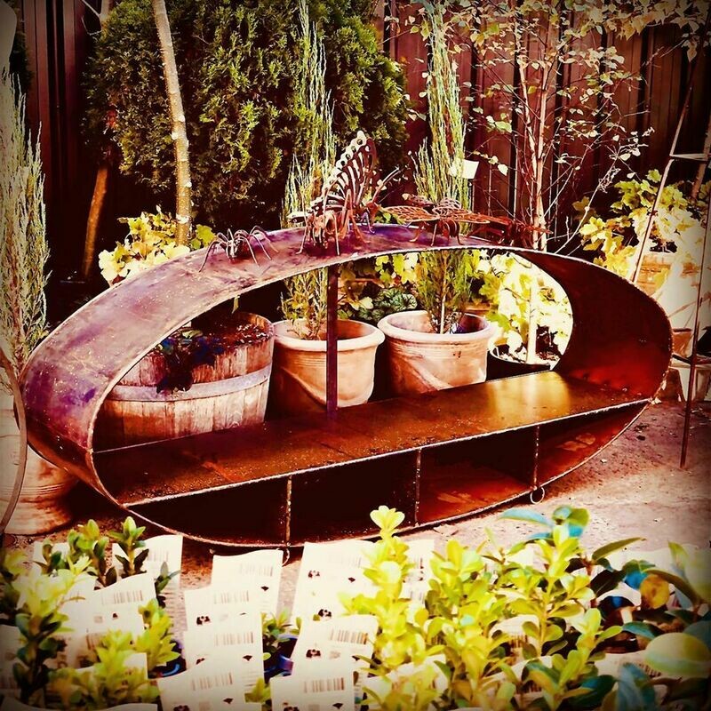 Wood Stacker "Oval" Corten Steel 1800x750x400