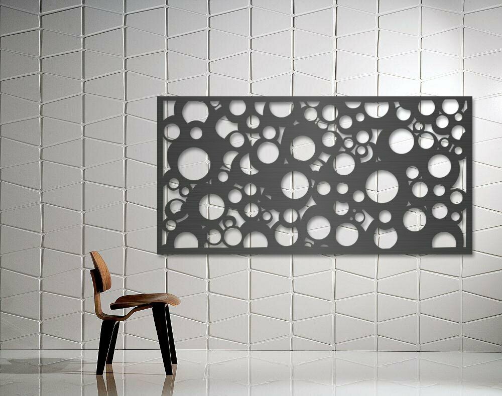 "Champagne" Design Laser Cut Decorative Metal Screen, Material: 3MM ALUMINIUM, Size: 1200X600MM