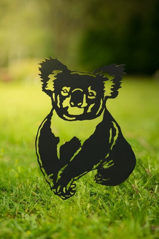 Koala Garden Silhouette Sculpture - Corten Steel Metal Garden Art