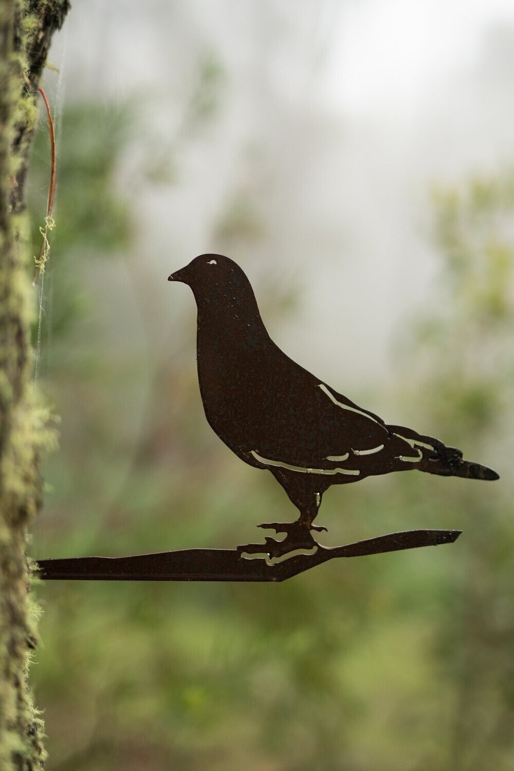 Dove  - Bird Design Metal Silhouette Sculpture - Corten Steel Garden Art
