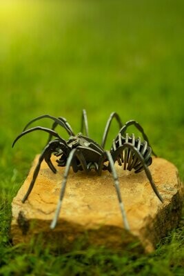 Mini Spider Tarantula Metal Sculpture - Corten Steel Garden Art