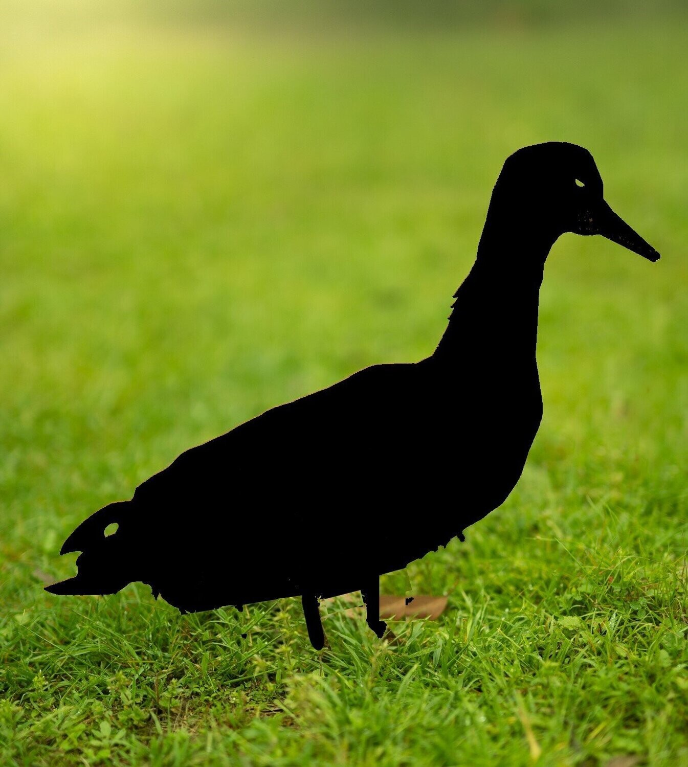 Duck Designs Metal Silhouette Sculpture - Corten Steel Garden Art, Variation: Dad