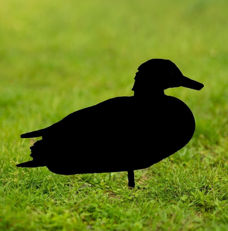Duck Designs Metal Silhouette Sculpture - Corten Steel Garden Art