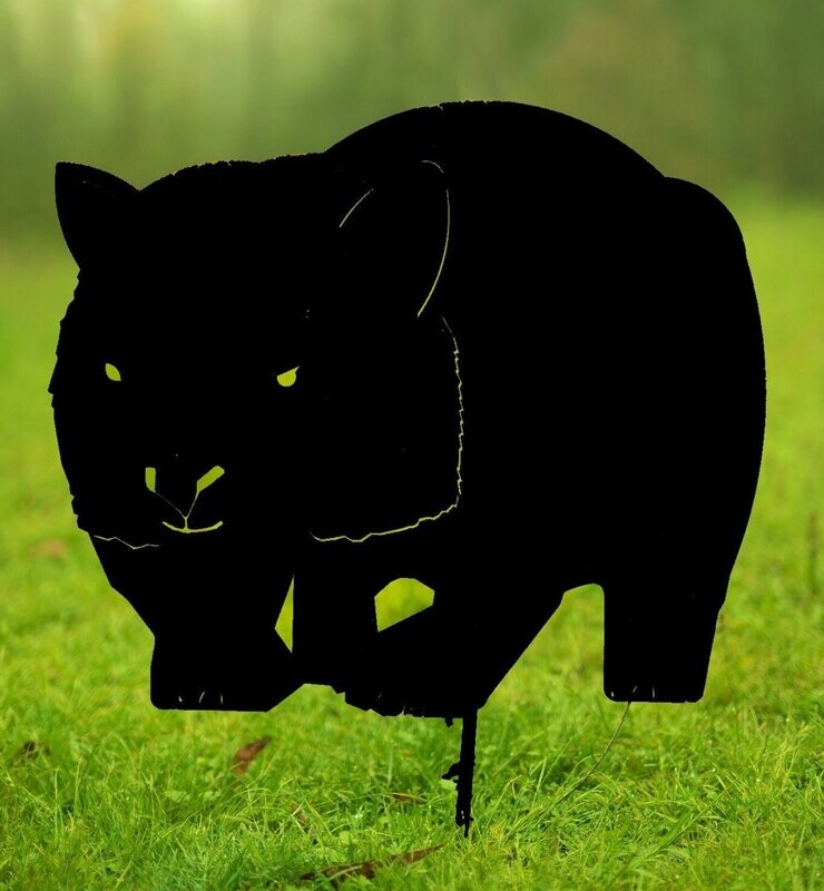 "Fluffy" Wombat Design Garden Silhouette Sculpture - Corten Steel Metal Garden Art