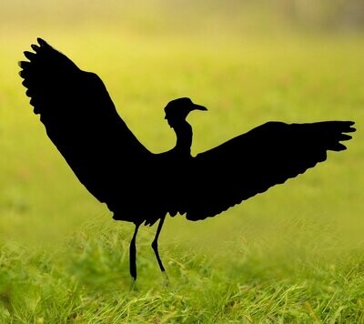 Cormorant - Bird Design Metal Silhouette Sculpture - Corten Steel Garden Art