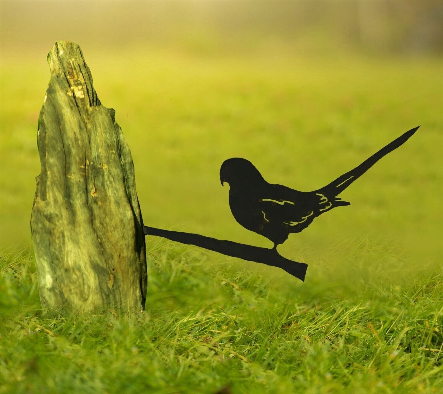Parrots - Bird Design Garden Silhouette Sculpture - Corten Steel