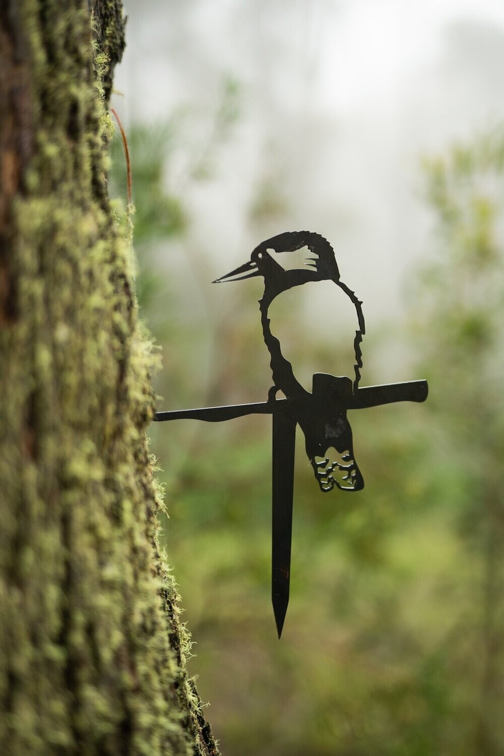 Kookaburra On Branch Bird Garden Art Corten Steel Metal Art