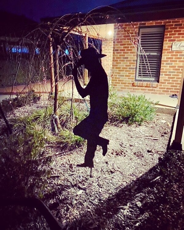 Cowboy Metal Silhouette Sculpture - Corten Steel Garden Art
