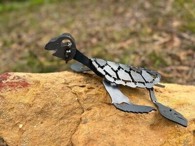 Mini Turtle Design Metal Garden Sculpture - Corten Steel Garden Art & Ornaments