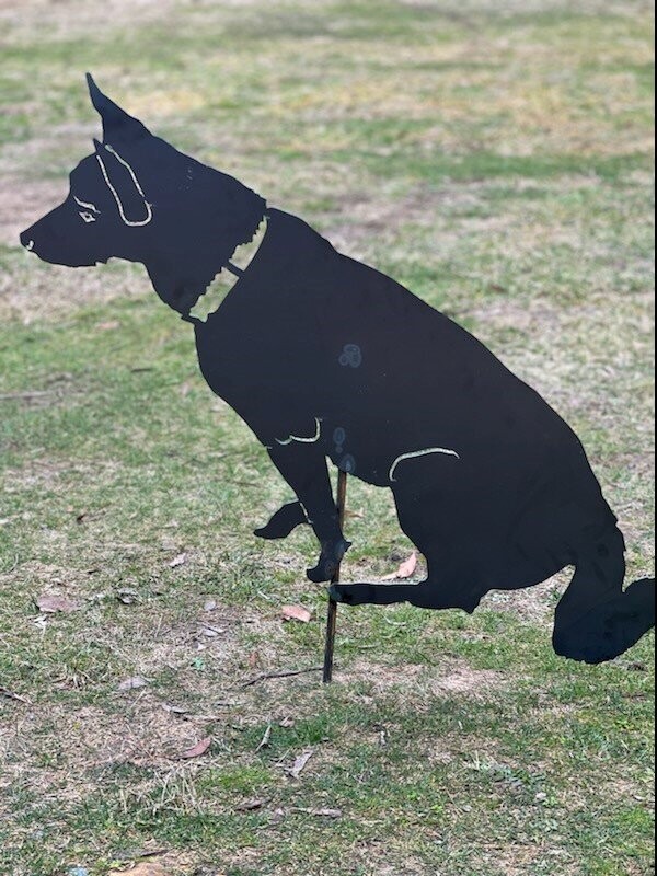 Kelpie Dog Designs Garden Silhouette Sculptures - Corten Steel Metal Garden Art