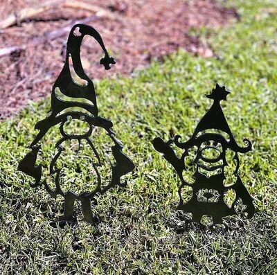 Gnome Designs Garden Silhouette Sculptures - Corten Steel Metal Garden Art