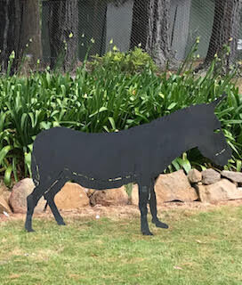 Donkey Design Metal Silhouette Sculpture- Corten Steel Garden Art