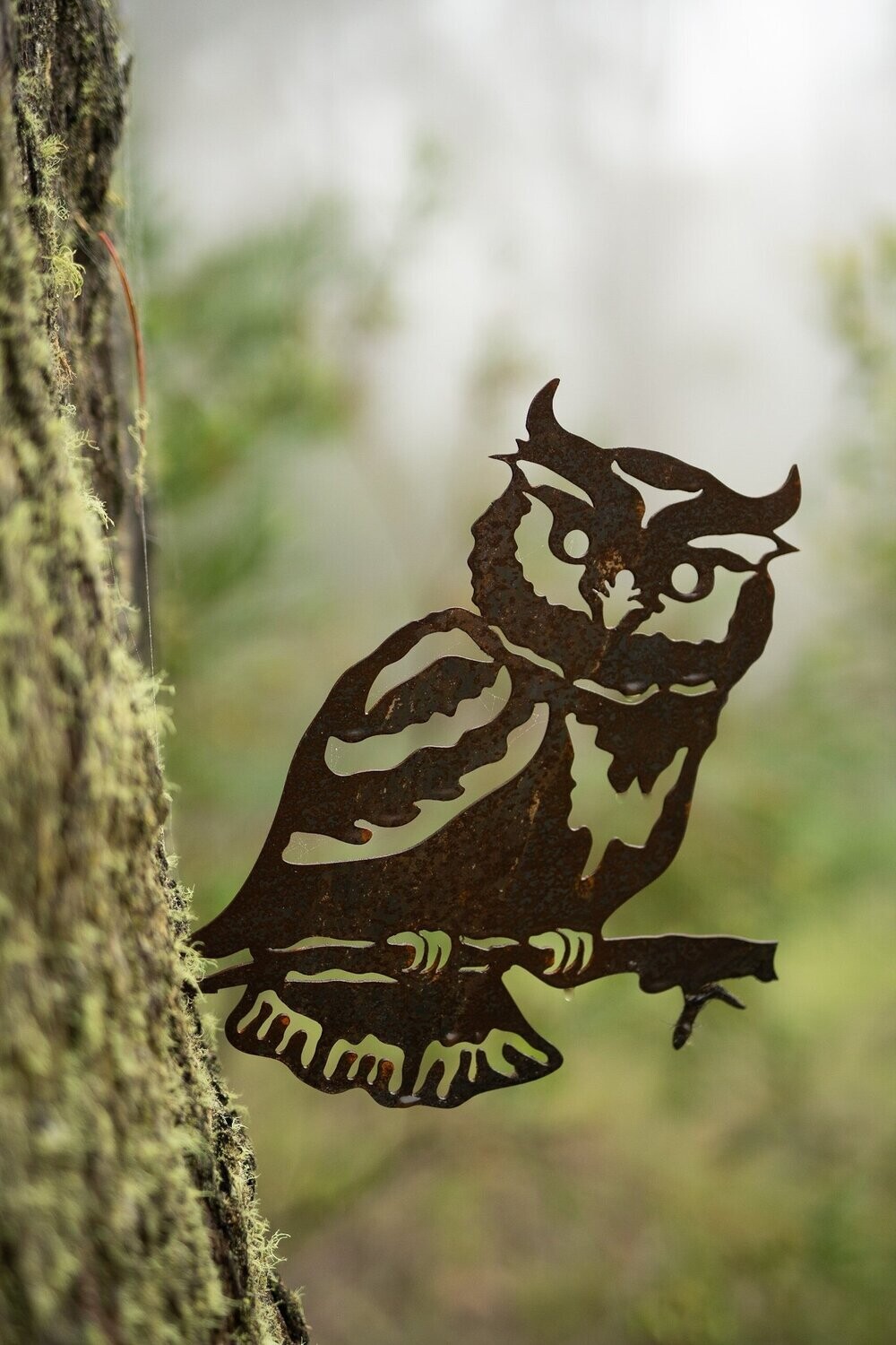 Owl - Bird Design Metal Silhouette Sculpture - Corten Steel Garden Art Owl - Bird Design Metal Silhouette Sculpture - Corten Steel Garden Art