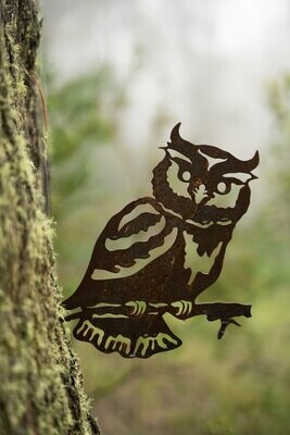 Owl - Bird Design Metal Silhouette Sculpture - Corten Steel Garden Art Owl - Bird Design Metal Silhouette Sculpture - Corten Steel Garden Art