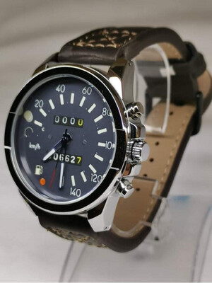 Brown Leather Strap Wartburg Time Piece