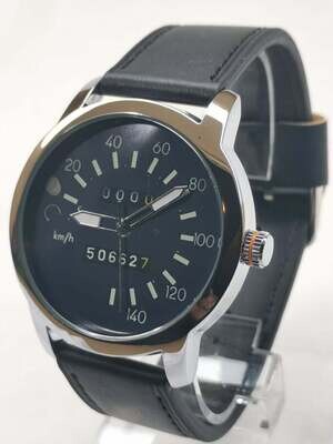 Black Leather Strap Trabant 1.1 Time Piece