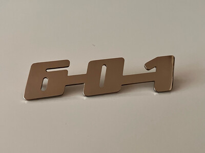 601 Polished Aluminium Emblem
