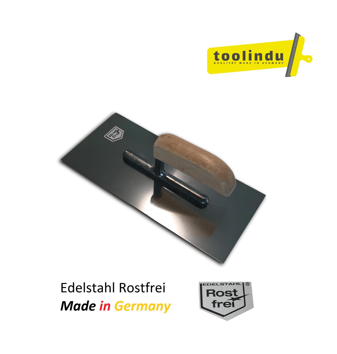 Zahnkelle Glättekelle Zahnspachtel 280x130mm Zahnung 6x6 8x8 10x10mm Edelstahl Rostfrei mit 2K Ergogriff oder Buchenholzgriff