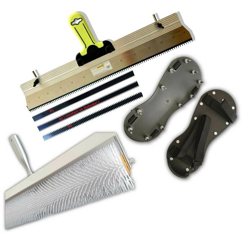 Bodenbeschichtung Set 2: Stehrakel R1+R2+R3 Zahnleisten 2K Griff höhenverstellbare Stifte -Nagelschuhe - Entlüftungsrolle 500mm-31mm Nadellänge-mit Spritzschutz Bodenbeschichtung Set 2: Stehrakel R1+R2+R3 Zahnleisten 2K Griff höhenverstellbare Stifte -Nagelschuhe - Entlüftungsrolle 500mm-31mm Nadellänge-mit Spritzschutz