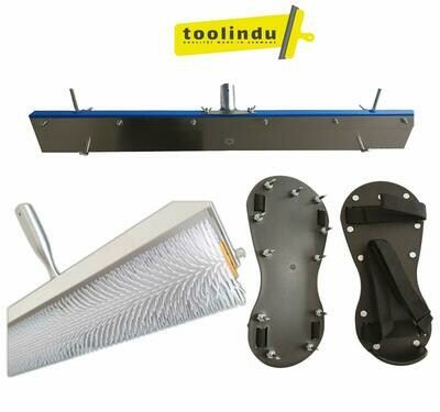 Bodenbeschichtung Set 3 : Beschichtungsrakel 800mm mit höhenverstellbare Gleitkufen -Nagelschuhe - Entlüftungsrolle 500mm-31mm Nadellänge- mit Spritzschutz Bodenbeschichtung Set 3 : Beschichtungsrakel 800mm mit höhenverstellbare Gleitkufen -Nagelschuhe - Entlüftungsrolle 500mm-31mm Nadellänge- mit Spritzschutz
