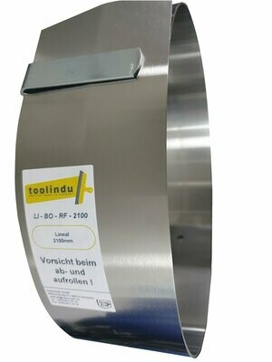 Rollstahllineal Bodenlegerlineal ROSTFREI Teppichlineal Lineal 2100mm mit Halteklammer Rollstahllineal Bodenlegerlineal ROSTFREI Teppichlineal Lineal 2100mm mit Halteklammer