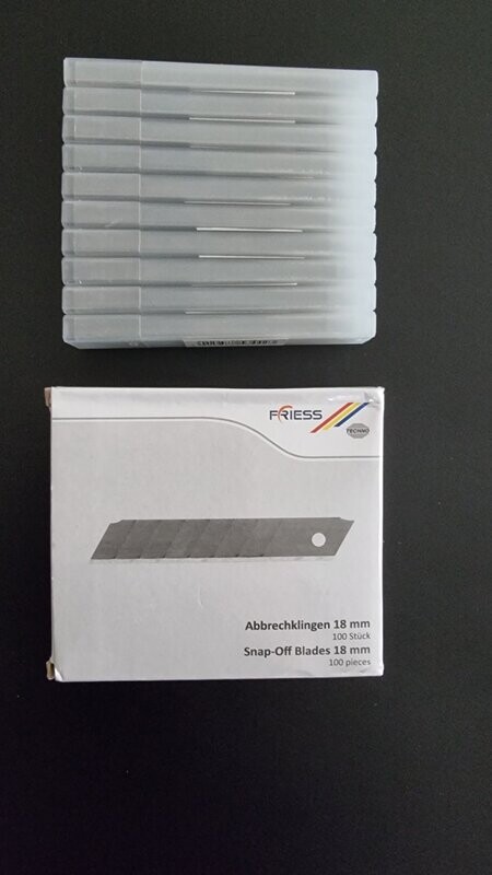 Profi Cutter Abbrechklingen 18mm 100 Stück für Teppichmesser Ersatzklingen Cutter Klingen Profi Cutter Abbrechklingen 18mm 100 Stück für Teppichmesser Ersatzklingen Cutter Klingen