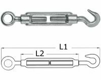 Spannschloß vz. DIN 1480, M6, Haken-Öse Spannschloß vz. DIN 1480, M6, Haken-Öse