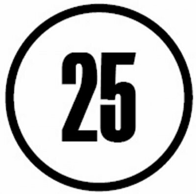 Kilometerschild Blech 25 Kilometerschild Blech 25