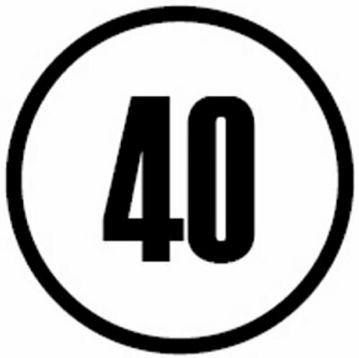 Kilometerschild Blech 40 Kilometerschild Blech 40