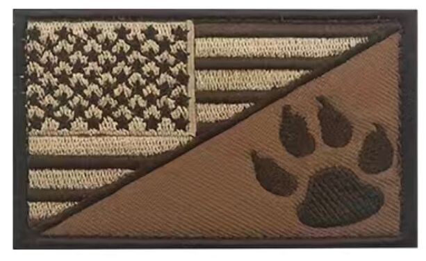 "American Flag/K9" Patch (Tan/Brown/White)