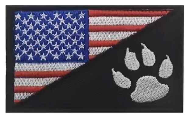 "American Flag/K9" Patch (Red/White/Blue/Black)