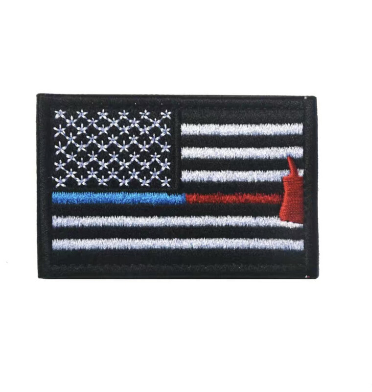 Thin Red And Blue Line - Patch