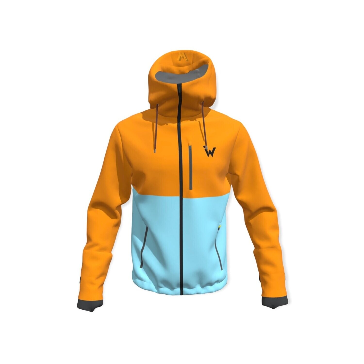 ALL MOUNTAIN OUTDOOR JACKE - ORANGE/BLUE