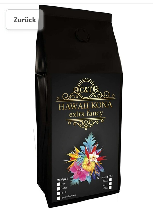 HAWAII KONA Das braune Gold aus Hawaii einer der besten Kaffees der Welt (200 Gramm, Ganze Bohnen) Verschiedene Größen