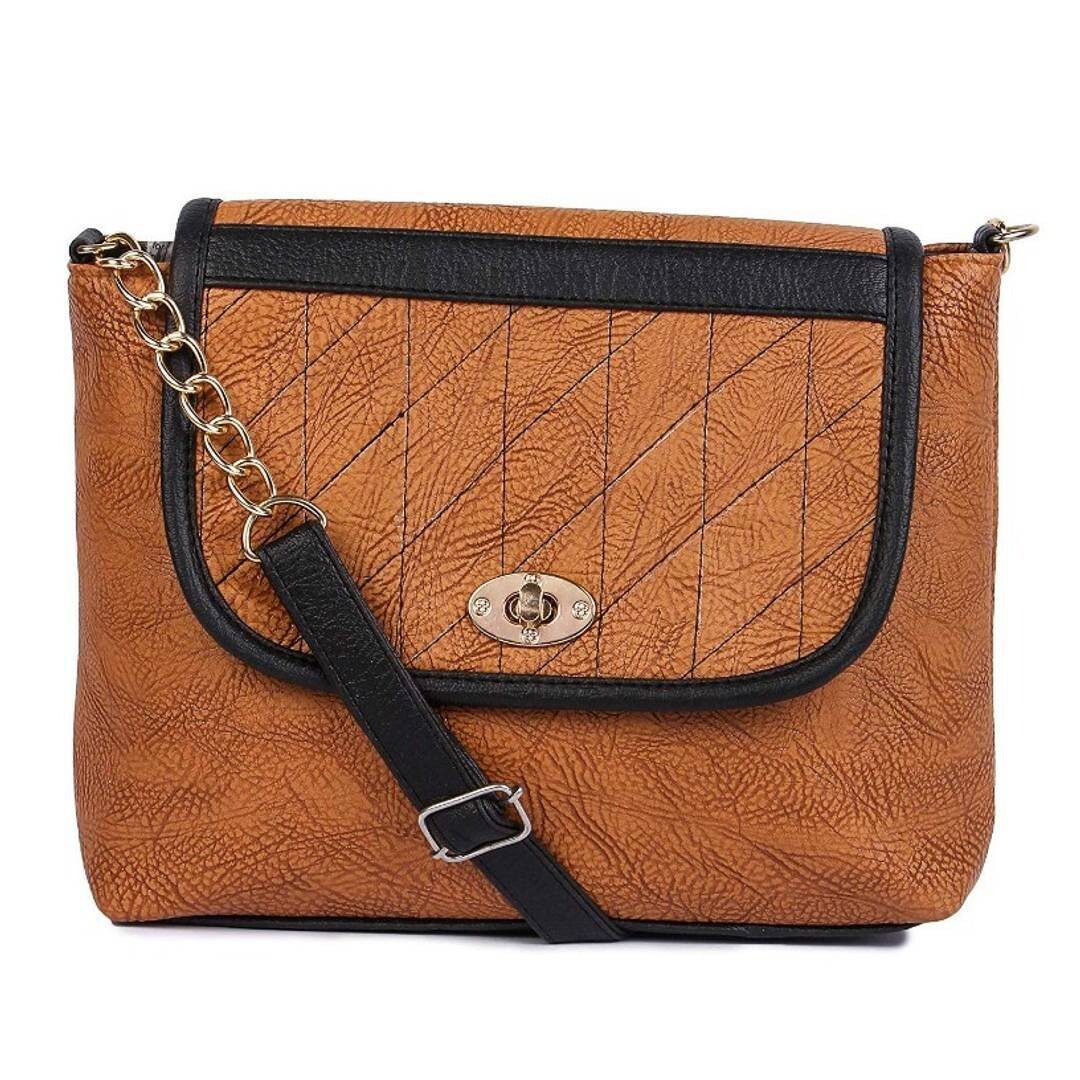 brown sling bag
