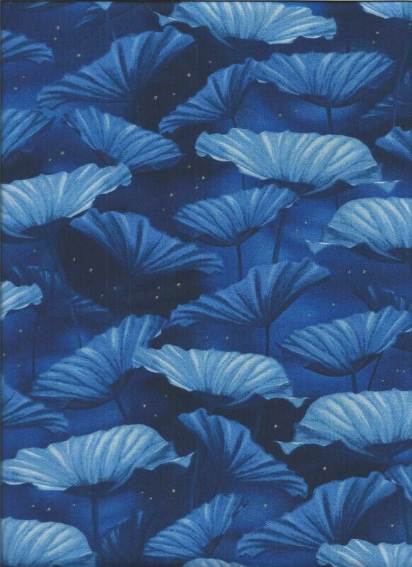 Moonlight Lilypads Royal Blue Moonlight Lilypads Royal Blue