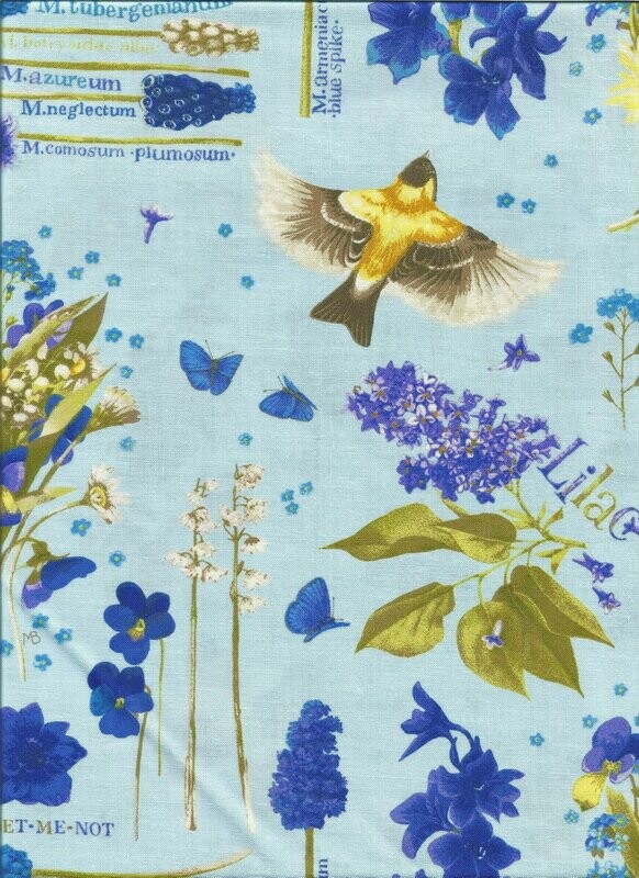 Frühlingsblumen und Vögel