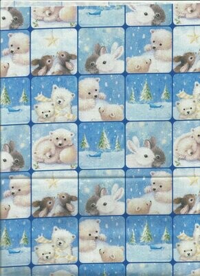 Checkerboard Woodland Cuties,
niedliche Eisbären und Hasen