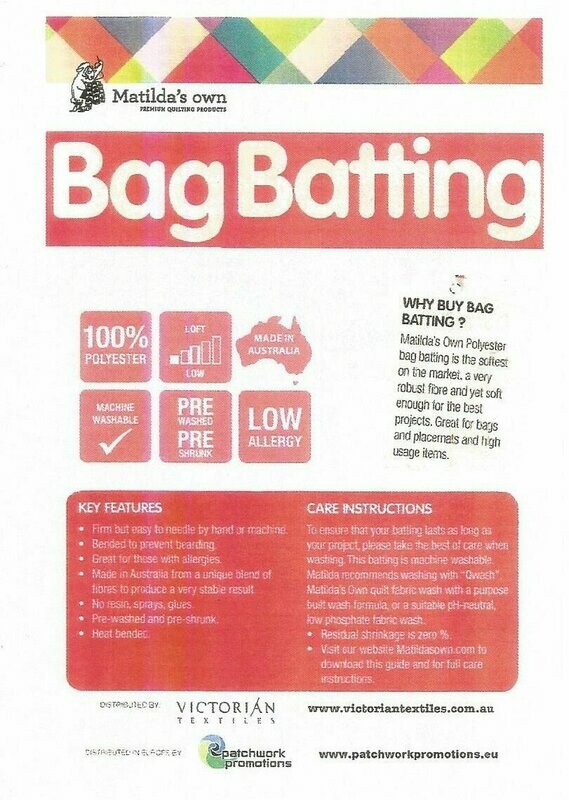 Bag Batting, Taschenvlies