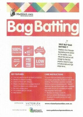 Bag Batting, Taschenvlies