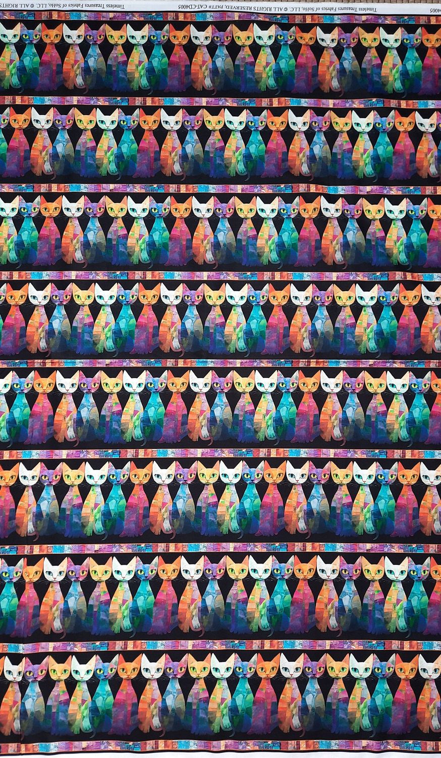 Quilt Cats Foto zeigt die gesamte Stoffbreite