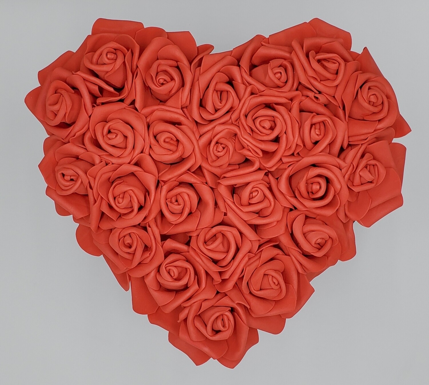 Red Cove Heart Faux Flower Box