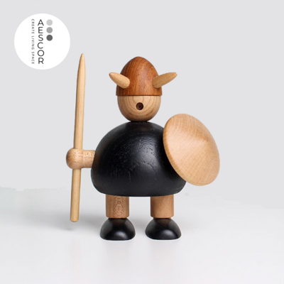 Wooden Viking Soldier Decoration Toy
