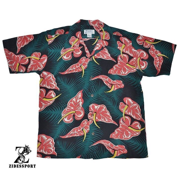 AVANTI HAWAIIAN SHIRT - HEART OF HAWAII - BLACK