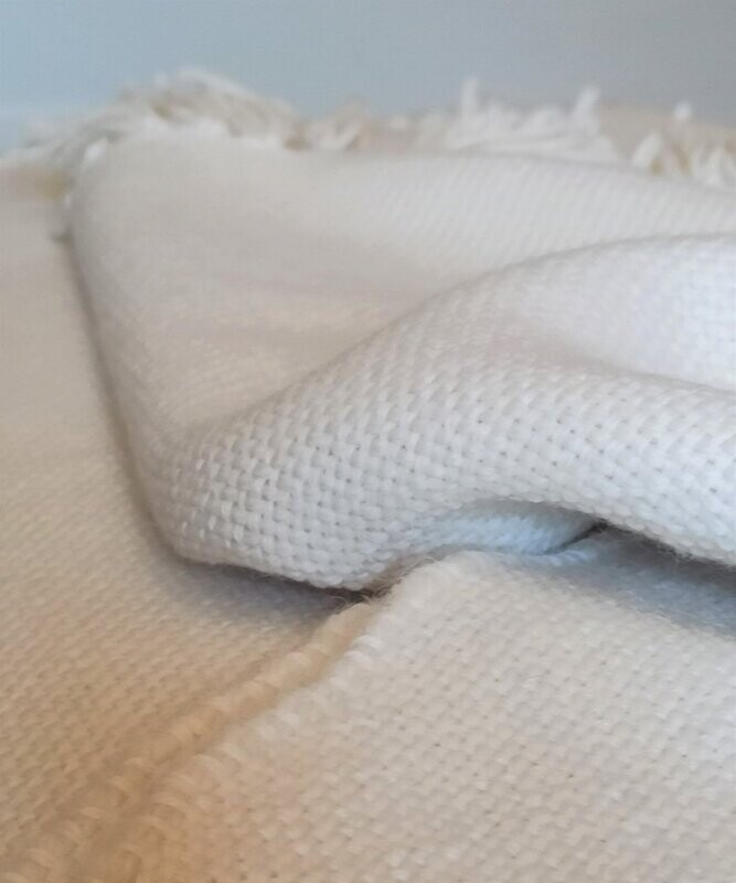 Super Soft White Baby Alpaca Blanket