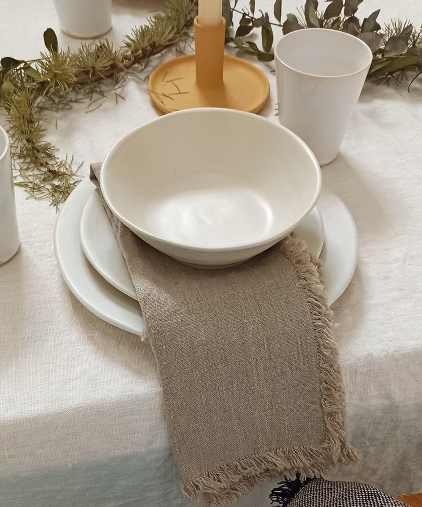 Plato Hondo-Bowl Seixo Branco