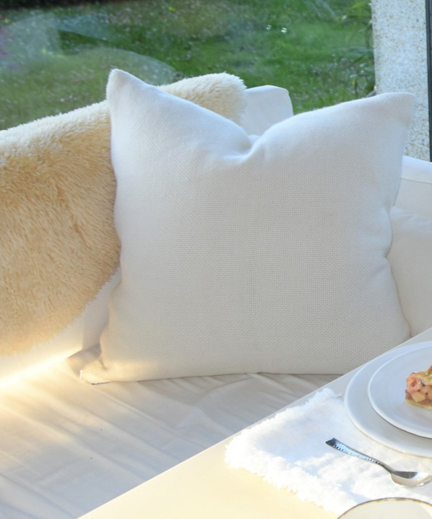 Super Soft White Baby Alpaca Cushion
